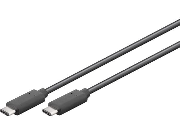 Goobay 67976, 1 m, USB C, USB C, USB 2.0, Hane/Hane, Grå