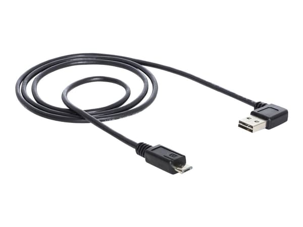 DeLOCK EASY-USB - USB-kaapeli - Micro-USB Type B (han) til USB (han) - 1 m - 90° stikforbindelse - lajittelu
