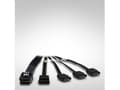 Miniatyrbilde 3 av 3: Inter-Tech - SATA/SAS-kabel - Serial ATA 150/300/600 - crossover - 36-pins 4i Mini MultiLane til SATA - 65 cm - svart