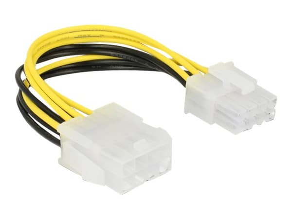 Delock - Strømkabel - 8-pins EPS12V (hann) til 8-pins EPS12V (hunn) - 12 V - 15 cm