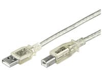 MicroConnect USB 2.0 - USB-kabel - USB (hane) till USB typ B (hane) - 5 m - transparent