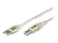 MicroConnect USB 2.0 - USB-kabel - USB (hane) till USB typ B (hane) - 5 m - transparent