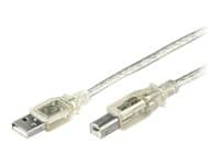 MicroConnect USB 2.0 - USB-kabel - USB (hane) till USB typ B (hane) - 5 m - transparent