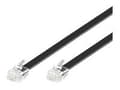 Miniatyrbild 3 av 5: MicroConnect Modular Straight - Telefonkabel - RJ-12 (hane) till RJ-12 (hane) - 2 m - svart