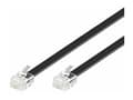 Miniatyrbild 1 av 5: MicroConnect Modular Straight - Telefonkabel - RJ-12 (hane) till RJ-12 (hane) - 2 m - svart
