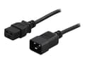 Miniatyrbilde 1 av 5: DELTACO DEL-112PA - Strømforlengelseskabel - IEC 60320 C19 til IEC 60320 C20 - AC 250 V - 16 A - 3 m - rett kontakt - svart