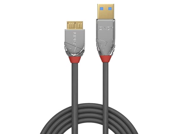 Lindy 36656, 0,5 m, USB A, Micro-USB B, USB 3.2 Gen 1 (3.1 Gen 1), 5 Gbit/s, Grå