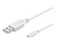 Pikkukuva 1 / 5: MicroConnect - USB-kaapeli - USB (han) til Micro-USB Type B (han) - USB 2.0 - 30 cm - hvid