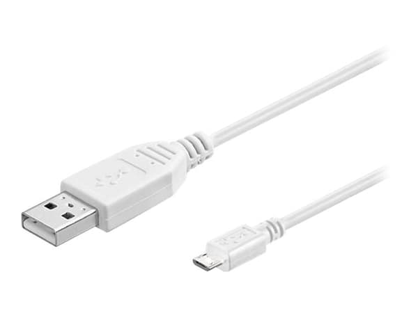 MicroConnect - USB-kaapeli - USB (han) til Micro-USB Type B (han) - USB 2.0 - 30 cm - hvid