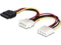 Miniatyrbilde 4 av 5: Delock - Strømkabel - SATA-strøm (hann) til 4-pin intern strøm (hann) - 10 cm - for P/N: 89273