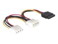 Miniatyrbilde 2 av 5: Delock - Strømkabel - SATA-strøm (hann) til 4-pin intern strøm (hann) - 10 cm - for P/N: 89273