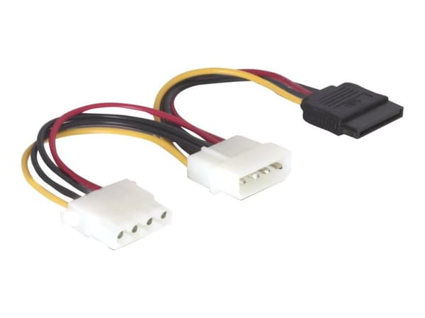 Delock - Strømkabel - SATA-strøm (hann) til 4-pin intern strøm (hann) - 10 cm - for P/N: 89273