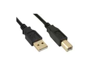 MicroConnect - USB-kabel - USB typ B (hane) till USB (hane) - USB 2.0 - 5 m - svart