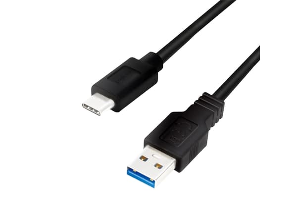 LogiLink CU0168, 1 m, USB A, USB C, USB 3.2 Gen 1 (3.1 Gen 1), 5000 Mbit/s, Musta