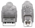 Miniatyrbild 5 av 5: Manhattan 345408, 5 m, USB A, USB B, USB 2.0, Hane/Hane, Silver