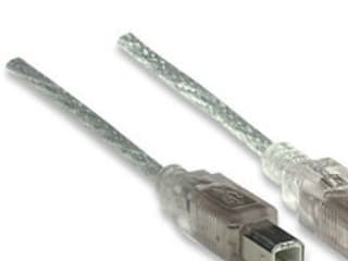 Manhattan 345408, 5 m, USB A, USB B, USB 2.0, Hane/Hane, Silver