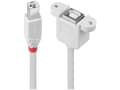 Miniatyrbild 3 av 4: Lindy 31801, 1 m, USB B, USB B, USB 2.0, Hane/Hona, Grå