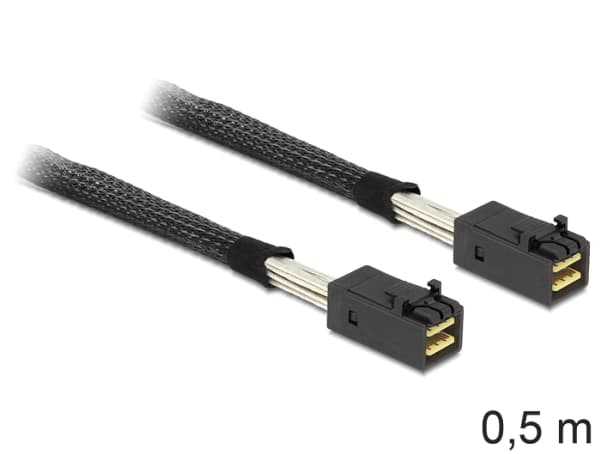 Delock - SAS intern kabel - SAS 6Gbit/s - 4 x Mini SAS HD (SFF-8643) til 4 x Mini SAS HD (SFF-8643) - 50 cm - for P/N: 62703, 62704