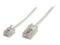 Miniatyrbild 2 av 5: MicroConnect - Nätverkskabel - RJ-45 (hane) till RJ-11 (hane) - 3 m - vit