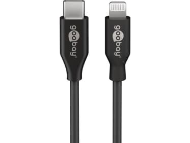 Goobay 39428, 0,5 m, Lightning, USB C, Hanstik, Svart
