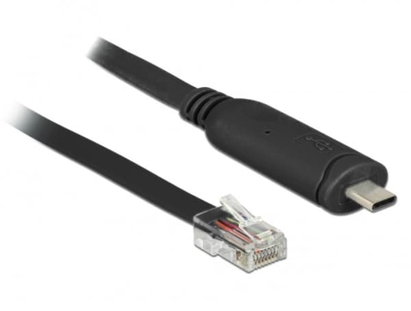 Delock - Seriell adapter - USB-C - RS-232 x 1 - svart