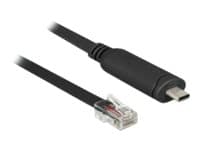 Delock - Seriell adapter - USB-C - RS-232 x 1 - svart