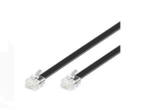 MicroConnect Modular Straight - Telefonkabel - RJ-12 (hane) till RJ-12 (hane) - 3 m - svart