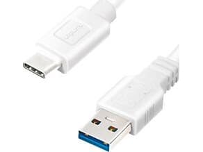 LogiLink CU0176, 2 m, USB A, USB C, USB 3.2 Gen 1 (3.1 Gen 1), Vit