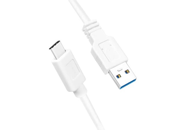 LogiLink CU0176, 2 m, USB A, USB C, USB 3.2 Gen 1 (3.1 Gen 1), Vit