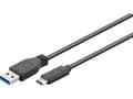 Miniatyrbild 1 av 5: Goobay 71221, 2 m, USB A, USB C, USB 3.0 Gen, Hane/Hane, Svart