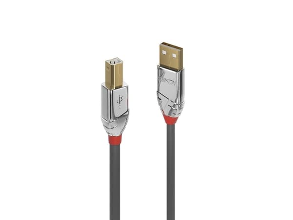 Lindy 36642, 2 m, USB A, USB B, USB 2.0, 0,48 Gbit/s, Grå