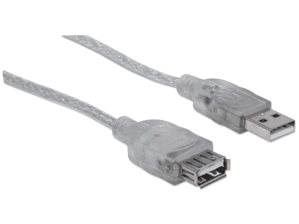 Manhattan 340502, 4,5 m, USB A, USB A, USB 2.0, Transparent