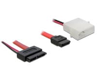 Delock SATA Slimline ALL-in-One cable - SATA-kabel - Smal SATA, 4-stifts intern ström (5V) till SATA (hona) - 30 cm