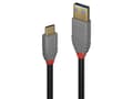 Miniatyrbild 1 av 5: Lindy 36910, 0,5 m, USB C, USB A, 10 Gbit/s, Svart, Grå