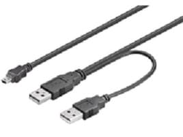 MicroConnect - USB/strøm-kabel - mini-USB Type B (hann) til USB (kun strøm), USB-type A (hann) - 60 cm - svart