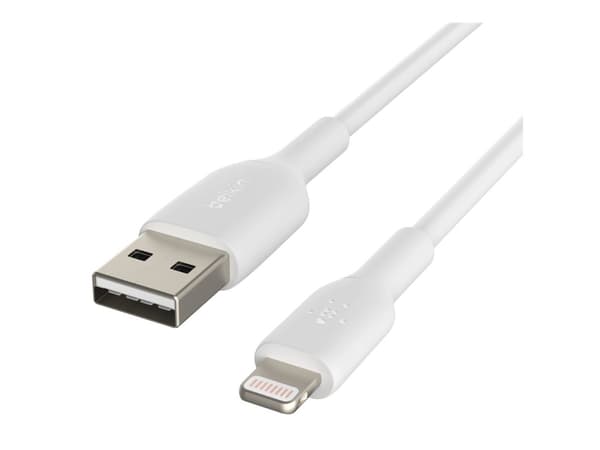 Belkin BoostCharge - Lightning-kabel - Lightning hane till USB hane - 2 m - vit