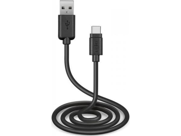 SBS TECABLETC3MTK, 3 m, USB A, USB C, USB 2.0, Svart