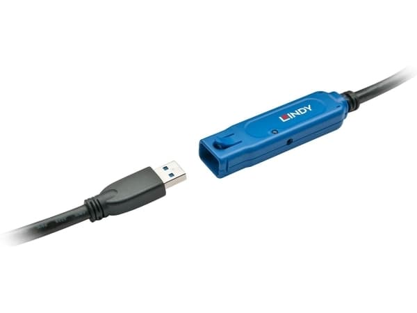 Lindy 43229, 15 m, USB A, USB A, USB 3.2 Gen 1 (3.1 Gen 1), 5 Gbit/s, Svart