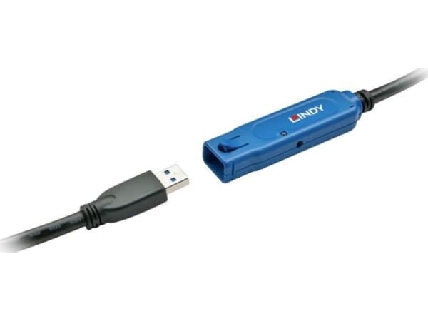Lindy 43229, 15 m, USB A, USB A, USB 3.2 Gen 1 (3.1 Gen 1), 5 Gbit/s, Svart