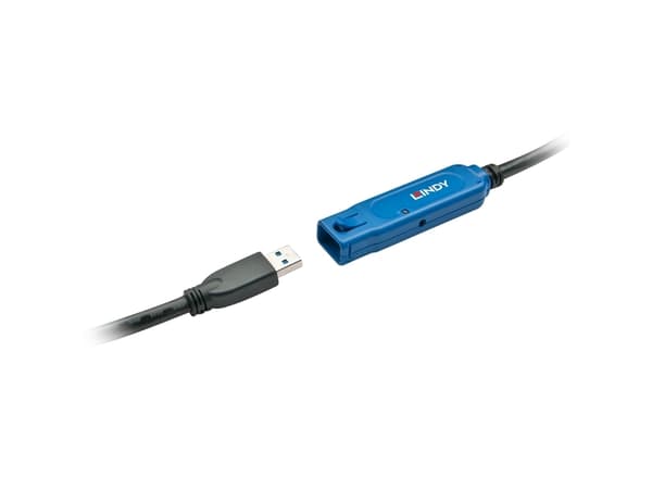 Lindy 43229, 15 m, USB A, USB A, USB 3.2 Gen 1 (3.1 Gen 1), 5 Gbit/s, Svart