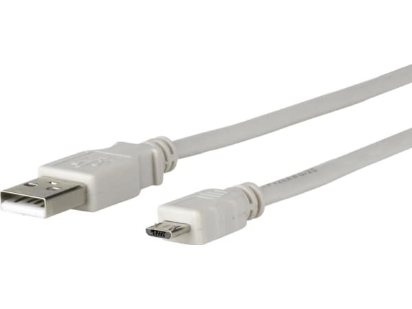 MicroConnect - USB-kabel - mikro-USB typ B (hane) till USB (hane) - 5 m - grå