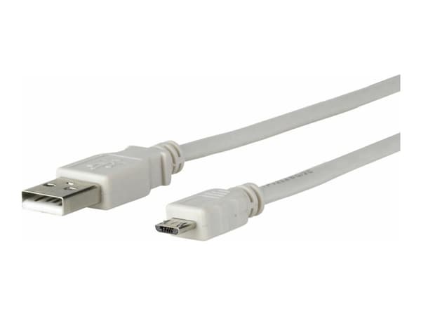 MicroConnect - USB-kabel - mikro-USB typ B (hane) till USB (hane) - 5 m - grå