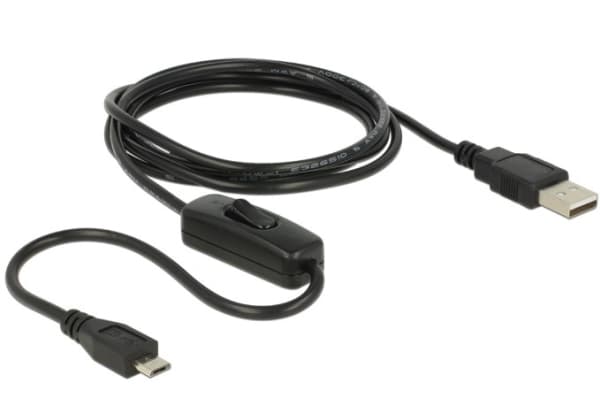 Delock - USB-kabel - Micro-USB type B (kun strøm) (hann) til USB (kun strøm) (hann) - 1.5 m - svart