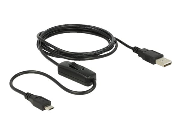 Delock - USB-kabel - Micro-USB type B (kun strøm) (hann) til USB (kun strøm) (hann) - 1.5 m - svart