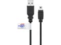 Miniatyrbild 4 av 4: Goobay 93903, 3 m, Mini-USB B, USB A, USB 2.0, 0,48 Gbit/s, Svart