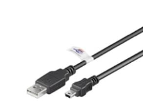 Goobay 93903, 3 m, Mini-USB B, USB A, USB 2.0, 0,48 Gbit/s, Svart