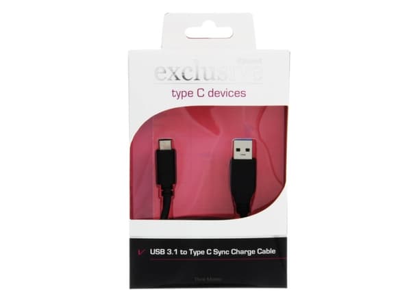 Insmat - USB-kabel - USB-type A (hann) til 24 pin USB-C (hann) - USB 3.1 - 1 m