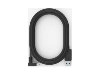 Huddly - USB-kabel - 24 pins USB-C (han) vinklet til USB Type A (han) - USB 3.1 (Gen 1) / 2.0 / 1.1 - 5 V - 2 A - 2 m - halogenfri - sort