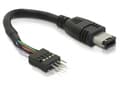 Miniatyrbilde 3 av 5: DeLOCK - IEEE 1394-kabel - 6-PIN FireWire (hann) til IEEE 1394 koblingsboks (hann) - 16,5 cm