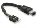 Miniatyrbilde 5 av 5: DeLOCK - IEEE 1394-kabel - 6-PIN FireWire (hann) til IEEE 1394 koblingsboks (hann) - 16,5 cm